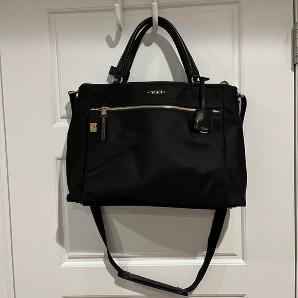 Tumi Bags Tumi Voyageur Sheryl Sm Business Tote In Blackgold Nylon